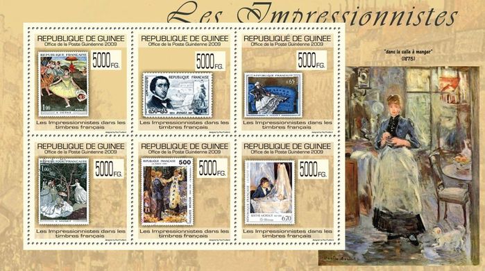 Impressionists on stamps