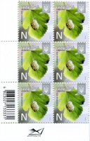 2013 N VIII Definitive Issue 2-3624 (m-t 2013) 6 stamp block RB without perf.
