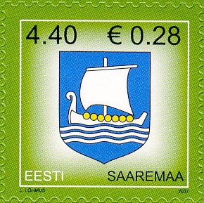 Definitive Issue 4.40 kr Coat of arms of Saaremaa