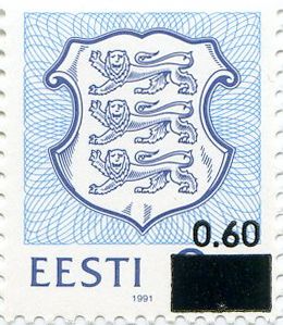 Overprint Definitive Issue 60 c Coat of arms