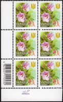 2006 0,10 VI Definitive Issue 6-3848 (m-t 2006) 6 stamp block RB without perf.