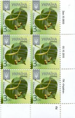 2015 3,00 VIII Definitive Issue 15-3600 (m-t 2015-ІІ) 6 stamp block RB2