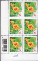 2006 0,25 VI Definitive Issue 6-3538 (m-t 2006) 6 stamp block RB without perf.