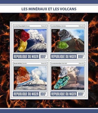 Minerals. Volcanoes