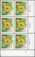 2006 0,25 VI Definitive Issue 6-3538 (m-t 2006) 6 stamp block RB4