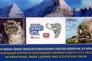 На марках Киргизии - Снежные барсы – одни из самых таинственных хищников на Земле