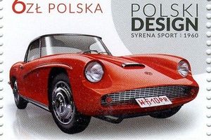 Почта Польши посвятила почтовый блок сенсационному авто Syrena Sport