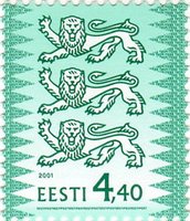 Definitive Issue 4.40 kr Coat of arms Green