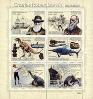 Charles Darwin. Dinosaurs. Sailing vessel