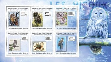 Owls on stamps