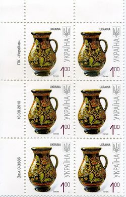 2010 1,00 VII Definitive Issue 0-3386 (m-t 2010-ІІ) 6 stamp block LT