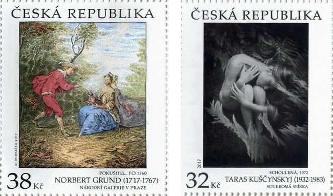 Painting on stamps