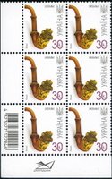 2010 0,30 VII Definitive Issue 0-3045 (m-t 2010) 6 stamp block RB without perf.