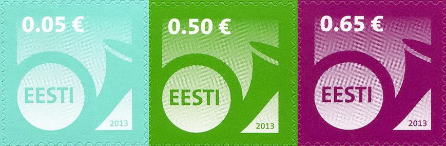 Definitive Issue € 0.05, € 0.50, € 0.65 Post horn