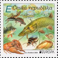 Europe. Underwater fauna and flora