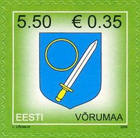 Definitive Issue 5.50 kr Coat of arms of Virumaa