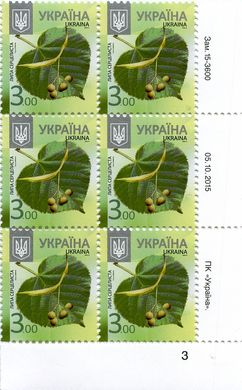 2015 3,00 VIII Definitive Issue 15-3600 (m-t 2015-ІІ) 6 stamp block RB3