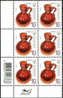 2010 0,10 VII Definitive Issue 0-3387 (m-t 2010-ІІ) 6 stamp block RB with perf.