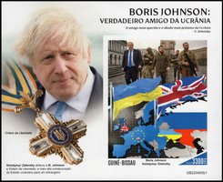 Boris Johnson. Awarding the Order (toothless)