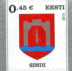 Definitive Issue € 0.45 Cindy coat of arms