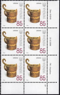 2007 0,85 VII Definitive Issue 6-8240 (m-t 2007) 6 stamp block RB1