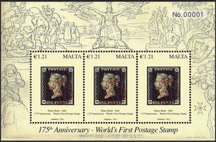 The first postage stamp