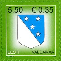 Definitive Issue 5.50 kr Coat of arms of Valgamaa