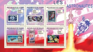 Astronauts on stamps
