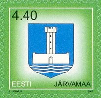 Definitive Issue 4.40 kr Coat of arms of Järvamaa