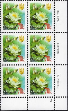 2006 0,70 VI Definitive Issue 6-3724 (m-t 2006) 6 stamp block RB2