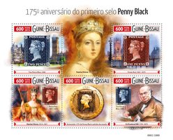 Black penny stamp