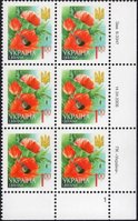 2006 1,00 VI Definitive Issue 6-3347 (m-t 2006) 6 stamp block RB1