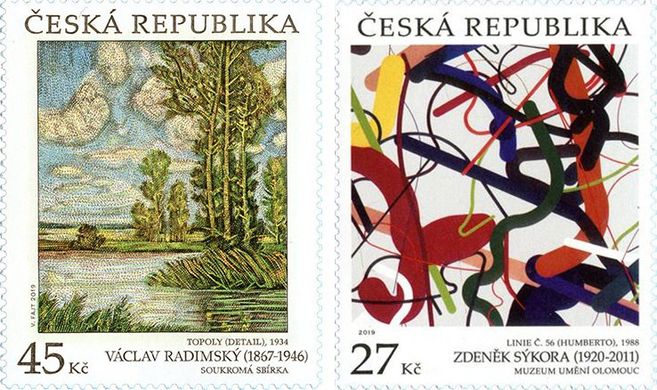 Paintings on stamps