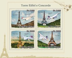 Eiffel Tower and Concorde