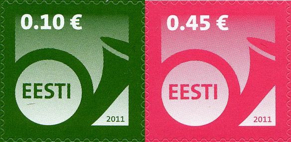 Definitive Issue € 0.10, € 0.45 Post horn