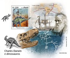 Scientist Charles Darwin and the Dinosaurs