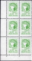 1992 1,00 I Definitive Issue 6 stamp block LB