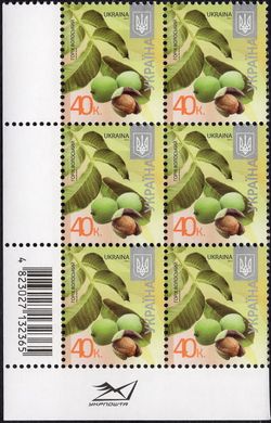 2012 0,40 VIII Definitive Issue 2-3258 (m-t 2012-ІІ) 6 stamp block RB without perf.