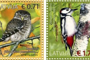 Латвия ввела в обращение серию почтовых марок «Фауна. Птицы»
