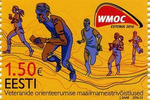 Вперед за приключениями! Эстония ввела в обращение новую почтовую марку «Ветеранский чемпионат мира по ориентированию»