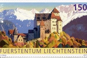 Знаменитые замки Лихтенштейна на почтовых марках «EUROPA. Замки»