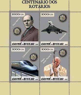 Rotary. Concorde. Train. The Pope