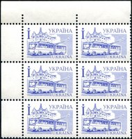 1995 І IV Definitive Issue (96 II) 6 stamp block LT