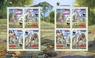 WWF Giraffes Overprint