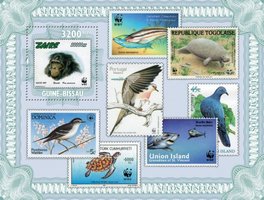 Stamps on stamps. WWF