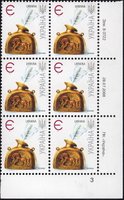 2008 Є VII Definitive Issue 8-3722 (m-t 2008) 6 stamp block RB3
