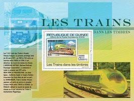 Trains on stamps