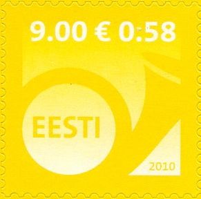 Definitive Issue 0.58 € Post horn (yellow)
