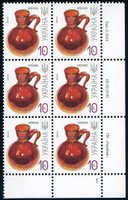 2010 0,10 VII Definitive Issue 0-3043 (m-t 2010) 6 stamp block RB1