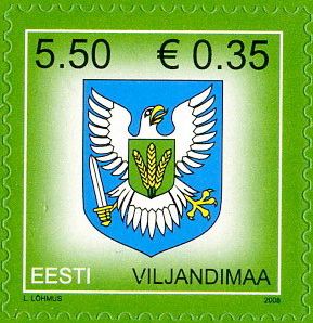 Definitive Issue 5.50 kr Coat of arms of Viljandi